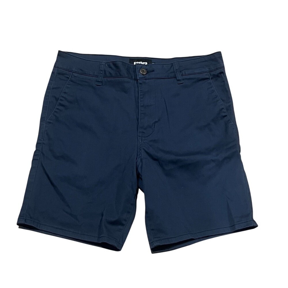 RSQ Men's Chino Walk Shorts Navy Blue Flat Front Casual Golf Size 32